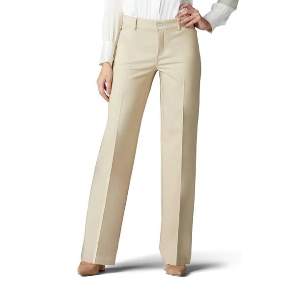 High Waist Bootcut Dress Pants with Pockets for Business Casual